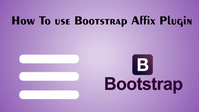 How to use Bootstrap Affix Plugin