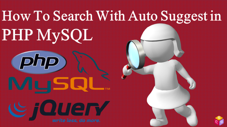 How to Search with Auto Suggest in PHP MySQL using JQuery