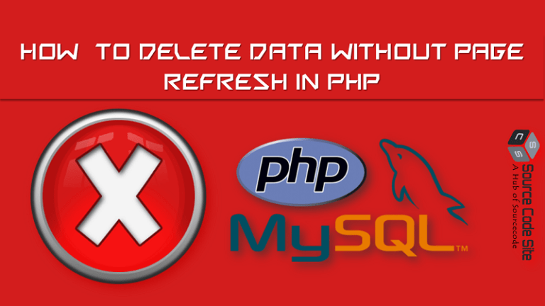 How to Delete Data without page refresh in PHP using Ajax
