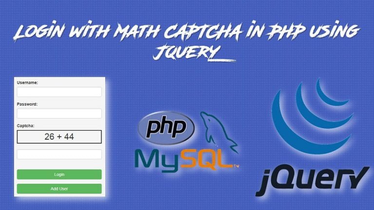 Login with Math CAPTCHA in PHP using jQuery