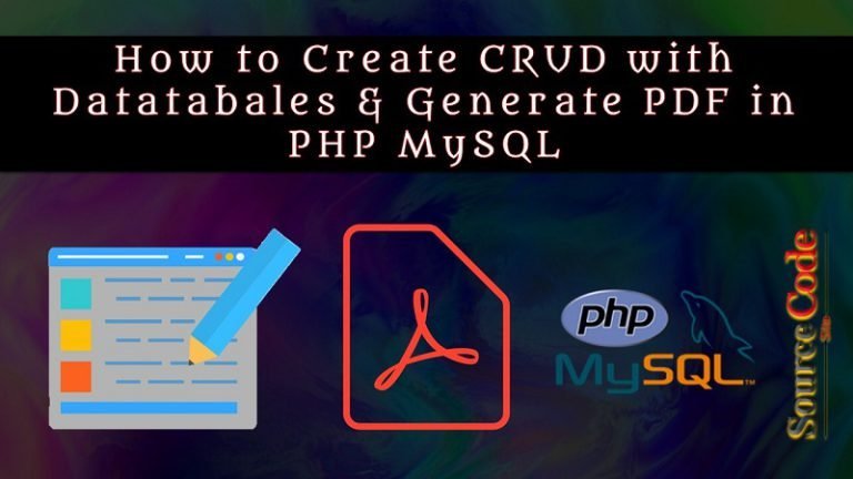 How to Create CRUD with Datatabales & Generate PDF in PHP MySQL