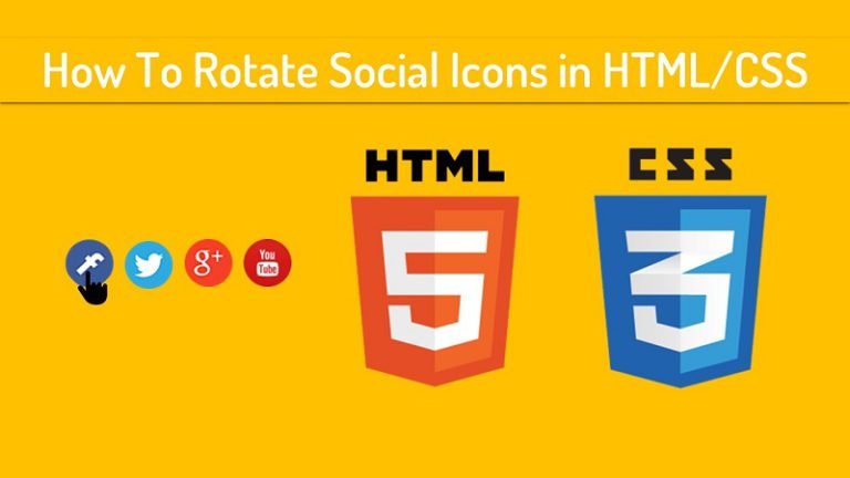 How To Rotate Social Icons in HTML/CSS