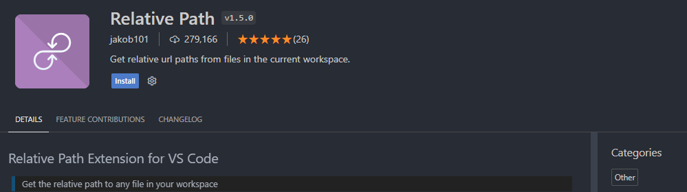 VS Code Extensions - Relative Path